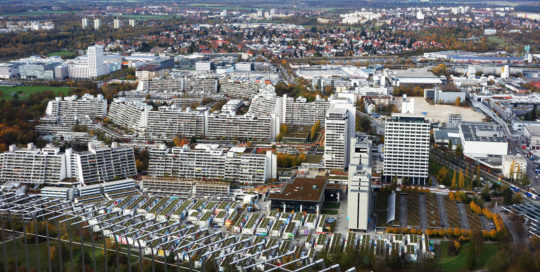 Olympiadorf München aus der Luft